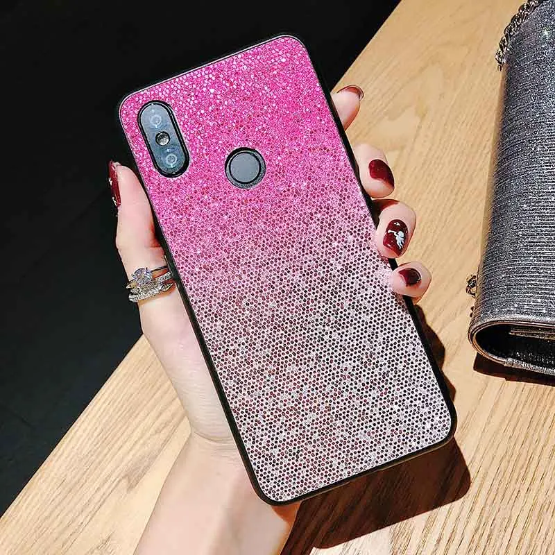 Pink Роскошные блестящие пчелы блеск Чехол для huawei Коврики 20 Pro 10 P9 P30 P20 Pro Lite Y6 Y7 Pro Y9 Honor 9 10 lite Nova/4e 4 3i чехол s - Цвет: Pink