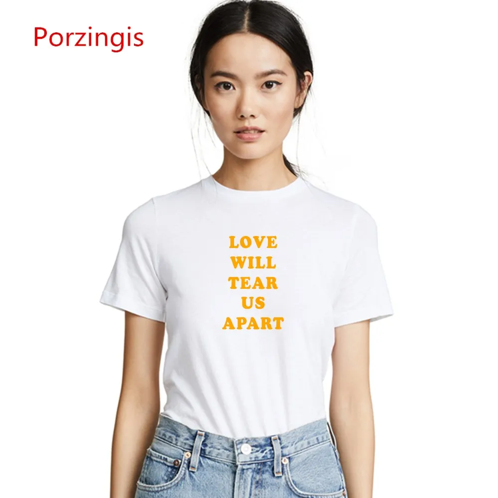 Женская футболка Porzingis женская с надписью Love Will Keep Us или Tears женские топы