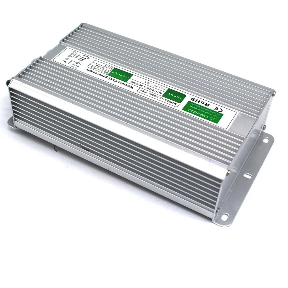 DC 12V 21W 250W Светодиодный драйвер питания трансформатор освещения адаптер