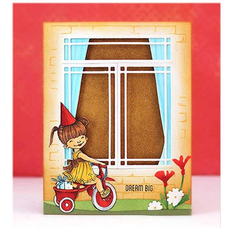 Оконные наборы занавесок трафарет для резки металла DIY Скрапбукинг Декоративные