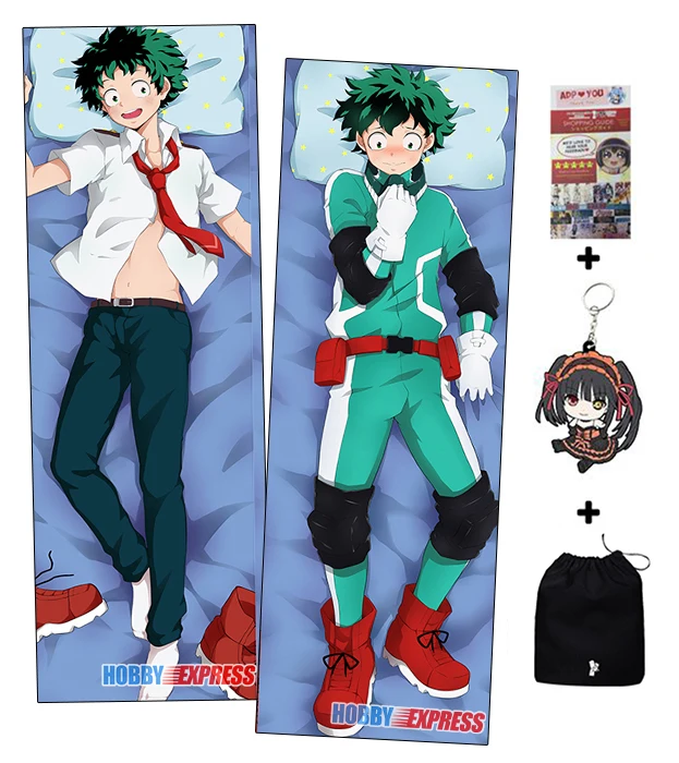 Наволочка для обнимания в японском стиле хобби Экспресс Izuku Midoriya Deku BNHA Dakimakura