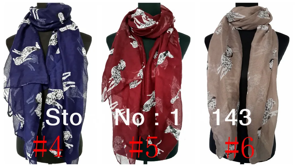 Модный далматинский шарф с принтом собаки шаль из полиэстера бесплатная