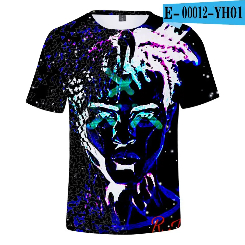 color at picture Xxxtentacion/3D футболки, летние футболки с короткими рукавами, детский музыкальный рэппер, футболки для мальчиков и девочек, xxxtentacion, 3D футболки, одежда - Цвет: color at picture