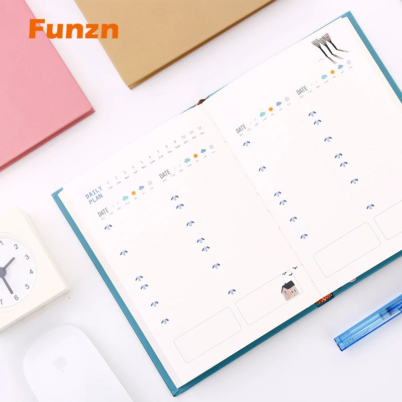 Блокнот Funzn 32K с программной программой на 365 дней простой дорожный дневник
