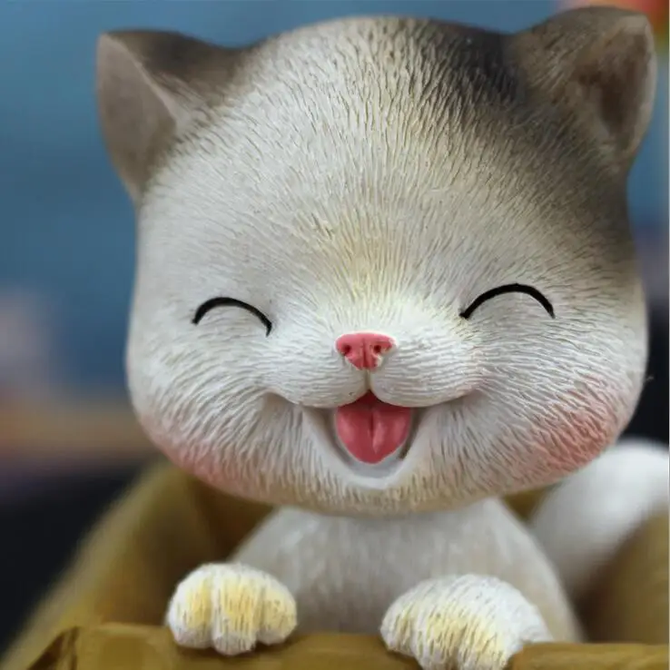 Украшения для автомобиля милый кот Вибрирующая голова котенок украшение