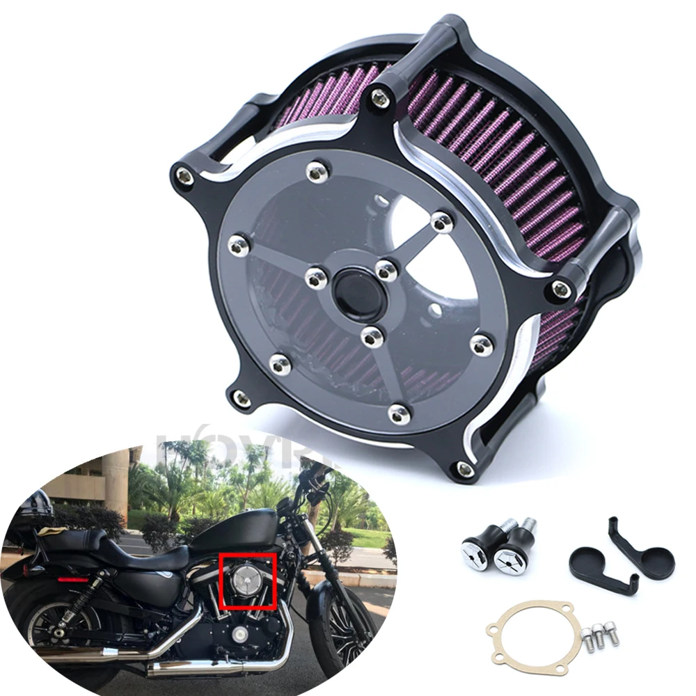 Мотоцикл Чистый воздушный фильтр турбинный Воздухоочиститель для Harley Sportster 883 1200