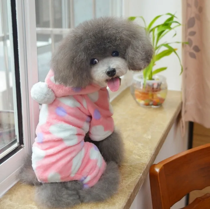 Горячая Распродажа фланелевые пижамы для собак мягкая одежда плюшевая Одежда