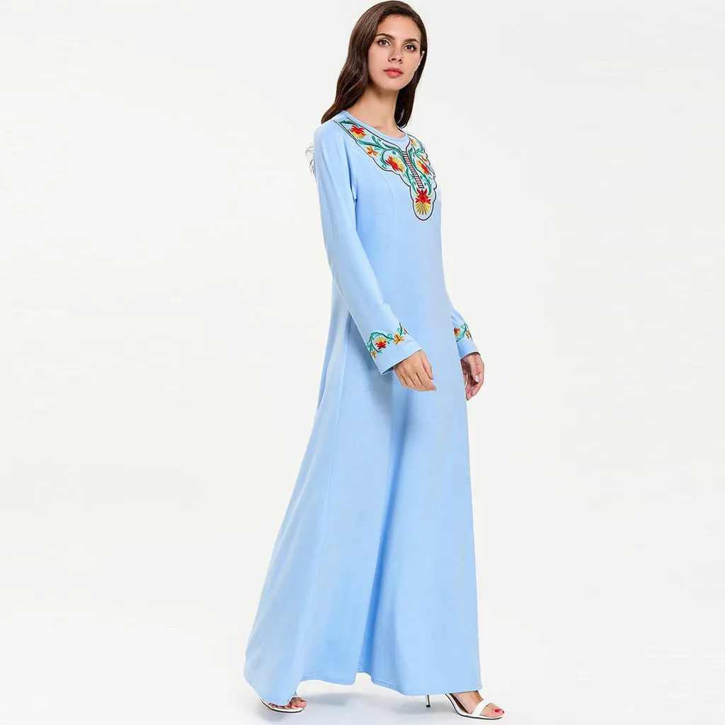 Длинное Плиссированное мусульманское платье-макси Abaya Qatar ОАЭ Турецкая
