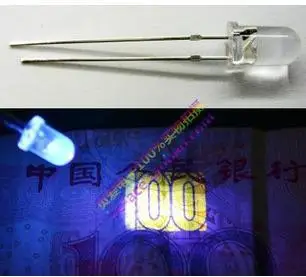 

Free Shipping 200pcs 5mm Super Bright Round Light Bulb UV/ Purple Color LED Lamp LED Light emitting Diodes Wholesale
