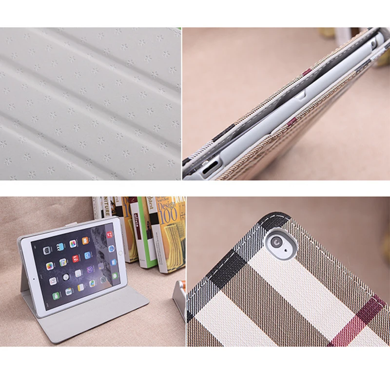 Кожаный чехол-накладка для Apple iPad 1, 2, 3, 4 Mini Air для iPad Pro 9,7, 10,5, 11 дюймов, откидной складной чехол для планшета, полосатый защитный чехол на заднюю панель