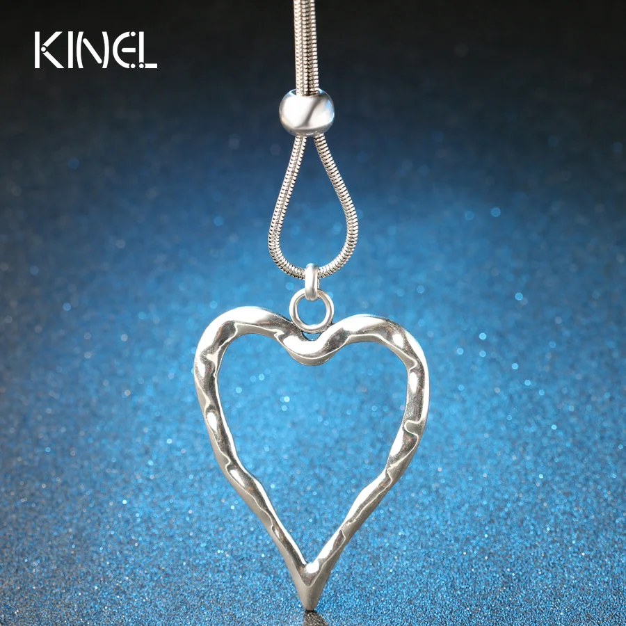 2016 модное ожерелье с подвеской в виде тяжелого металла полым любовным сердцем