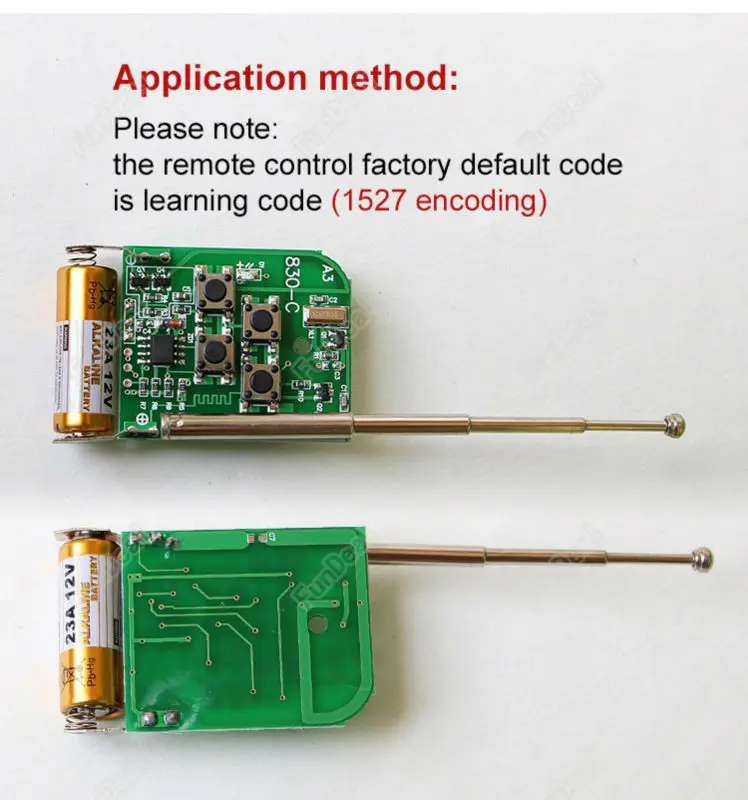 Горячая 433 мГц Беспроводной электрический сигнал ворота Дистанционное