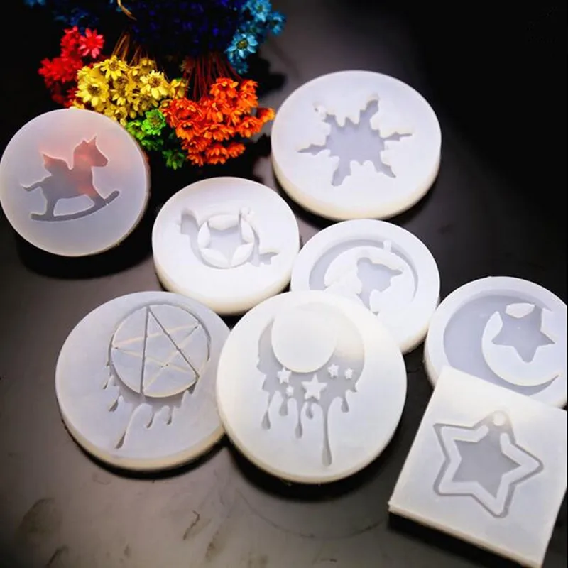 Мультяшная форма силиконовая для сережек кулон кольцо волос глина инструменты