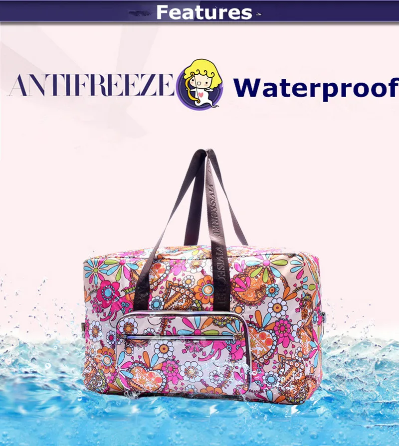 Водонепроницаемый нейлоновый складной портативный вместительный дорожный