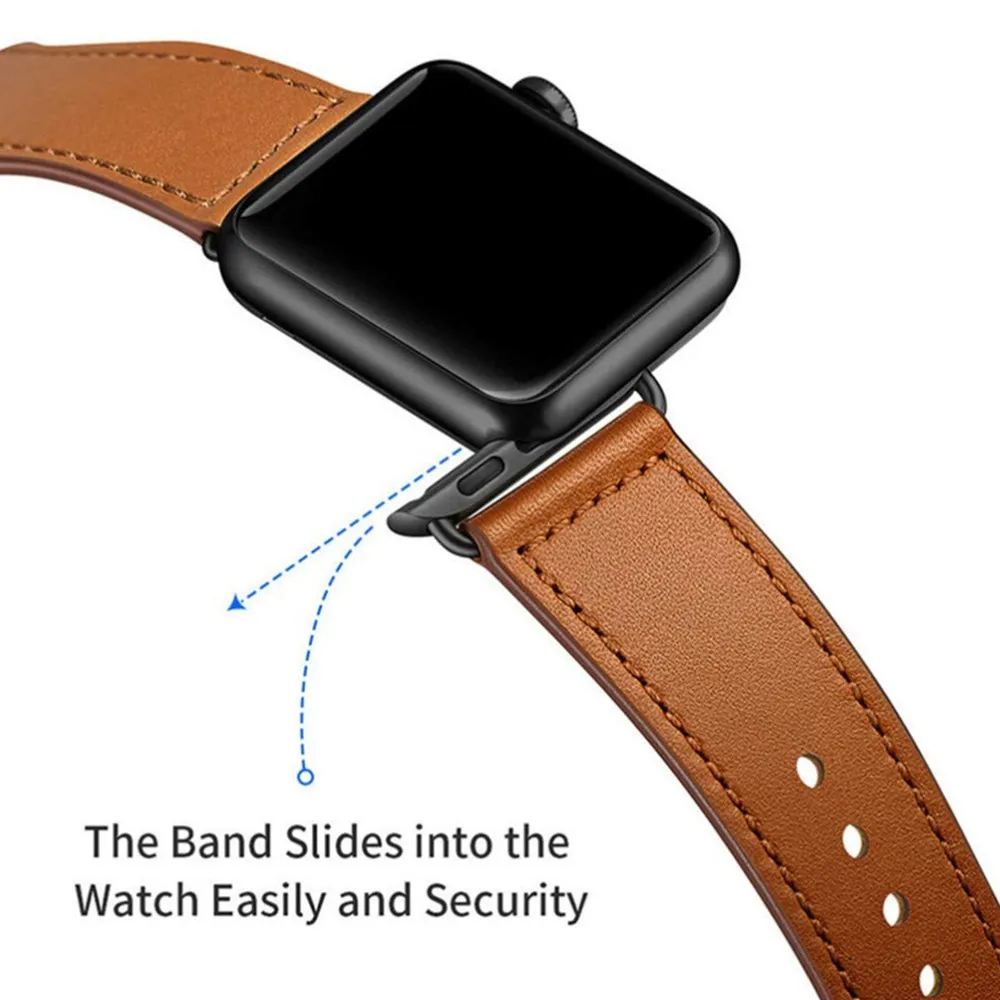 Натуральная кожа для apple Watch band 4 (iwatch 5) 44 мм 40 watch 3 2 1 ремешок 42 38 Аксессуары