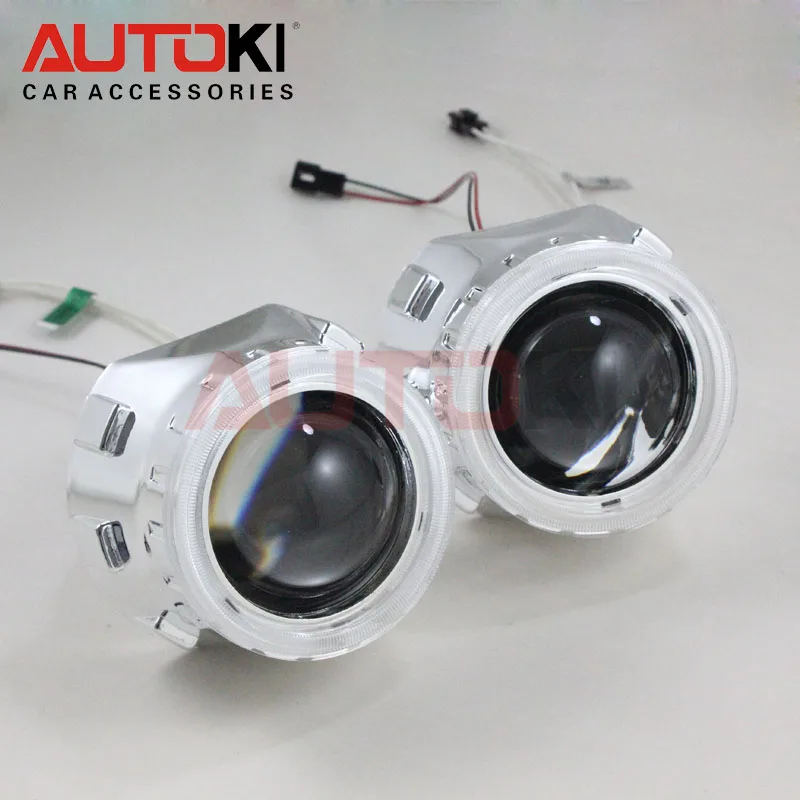 Autoki автомобильный Стайлинг круглый Halo angel eyes кольцо + 2 5 ''Hid объектив Мини