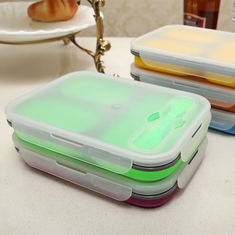 Контейнер для микроволновой печи Bento силиконовый Ланч-бокс Bento контейнер для еды в США Z