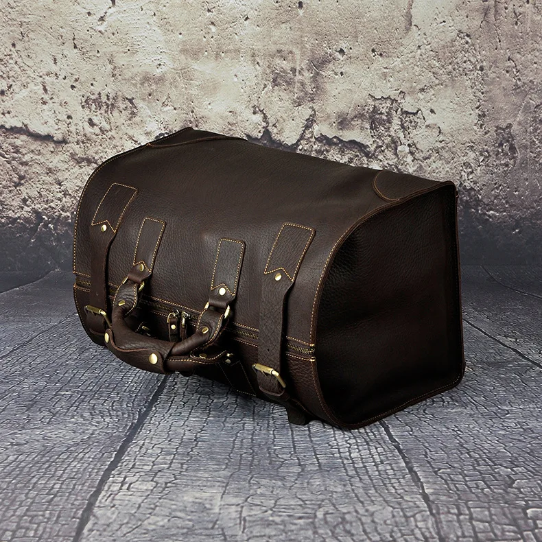 Винтаж Crazy Horse кожа для мужчин дорожные сумки большой чемодан и duffle Сумки Большая