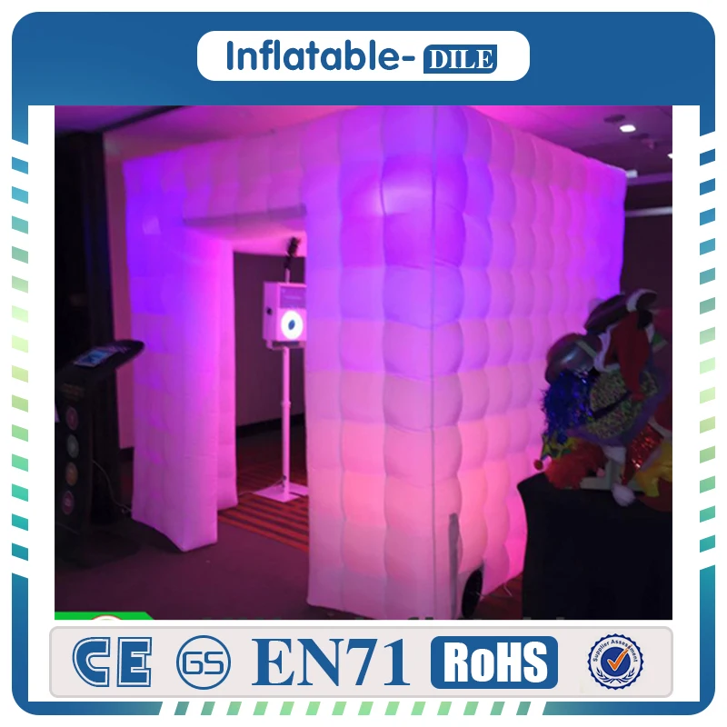 

High Quality 3x3x2.4m Inflatable wedding Photo booth Cube tent With Free Logo