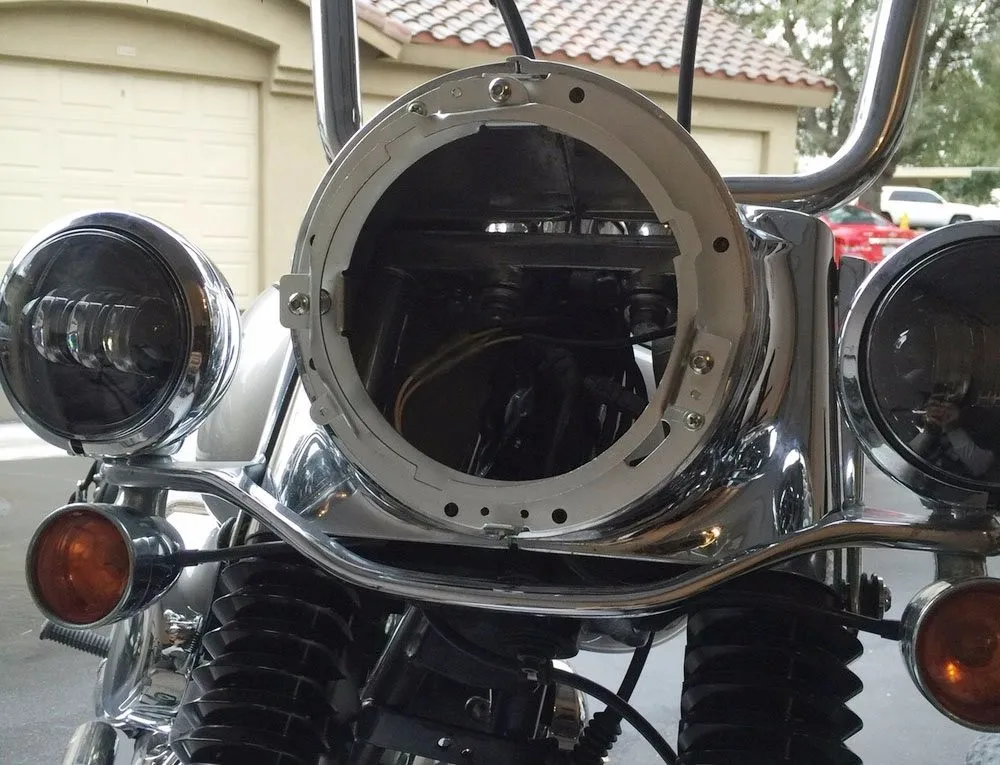 Монтажное кольцо для мотоциклетной фары 7 дюймов кронштейн 156351 8-9750MR серебристый