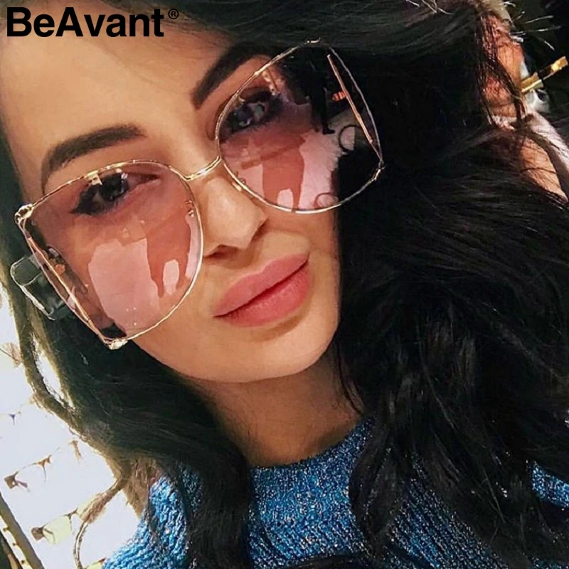 BeAvant Большие Квадратные ретро солнцезащитные очки женские дизайнерские