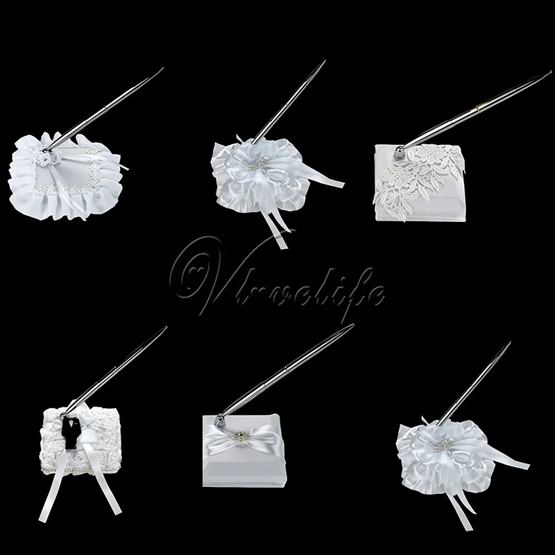 Набор ручек для свадьбы с лентами стразы пряжка ручка держатель свадебных