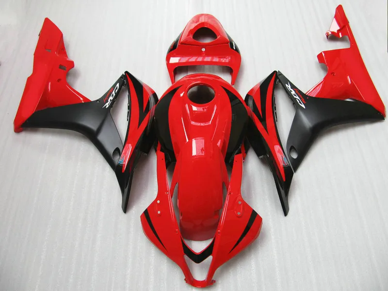 Горячая Распродажа набор обтекателей для Honda CBR600RR 07 08 красный черный 2007 2008 BY27|fairing