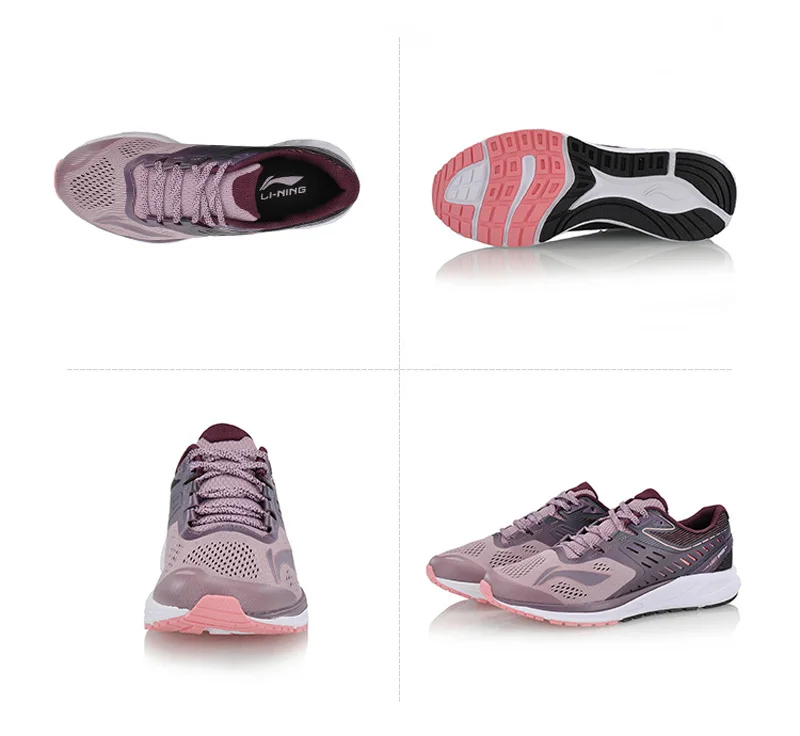 Li-Ning/Женская обувь для бега с эффектом вспышки; Нескользящая дышащая подкладка; удобные кроссовки на подушке; износостойкая спортивная обувь; ARHN022 XYP676