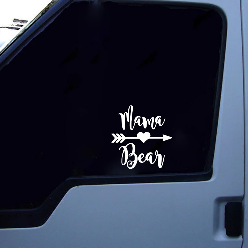 QYPF 13.1*13.6CM MAMA BEAR Arrow Cross Bow Hunting Decor Car Sticker Vinyl Bumper Window C16-1659 | Автомобили и мотоциклы