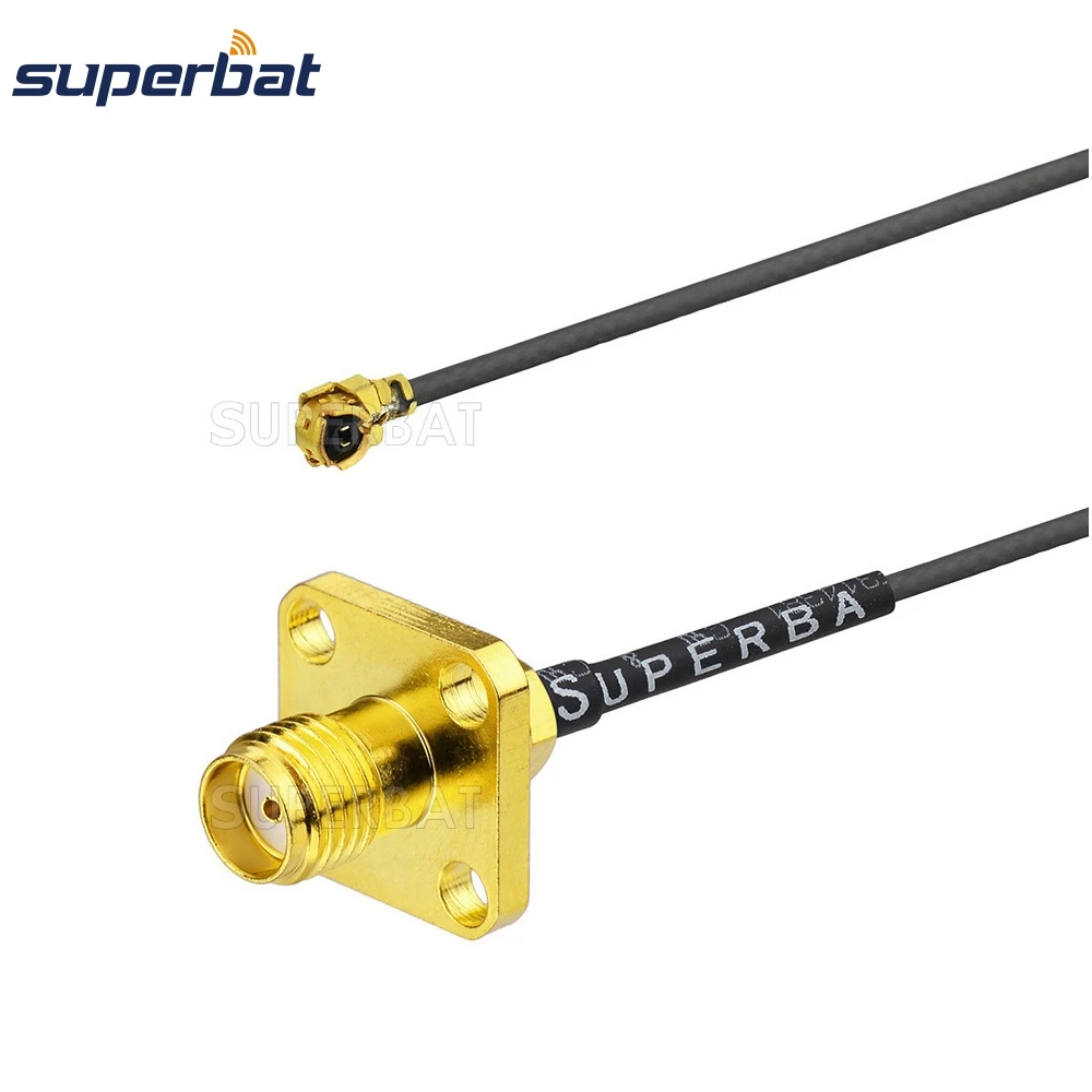 Панельный разъем Superbat IPX/U.fl к разъему SMA Соединитель с фланцем отрезок 1 13 мм