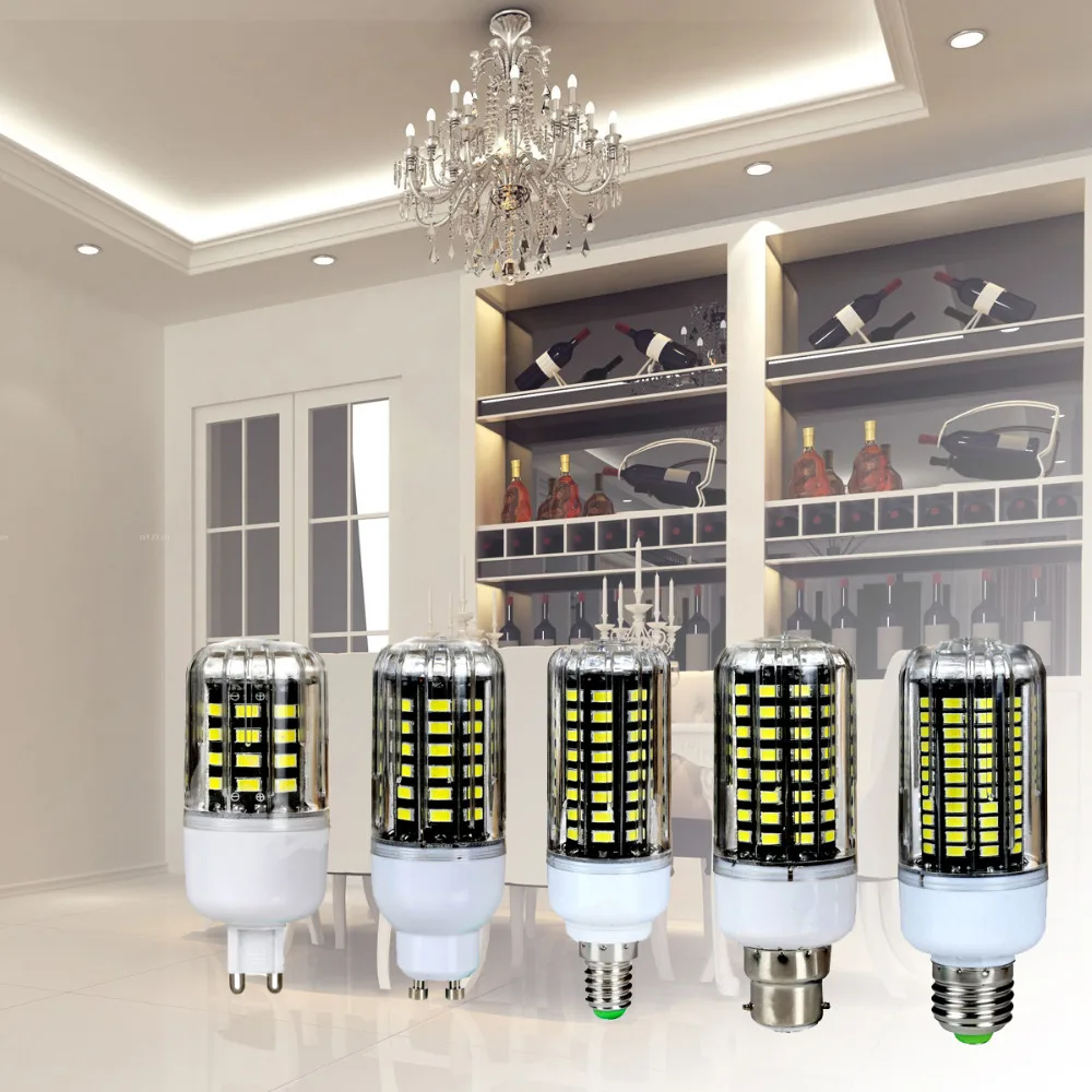 E14 E27 G9 GU10 B22 3 Вт 5 7 9 12 15 светодиодный 5736 SMD светильник кукурузный Точечный лампа
