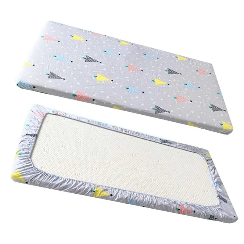 Натяжная простыня для детской кроватки из 100% хлопка с рисунком мультфильмов|crib