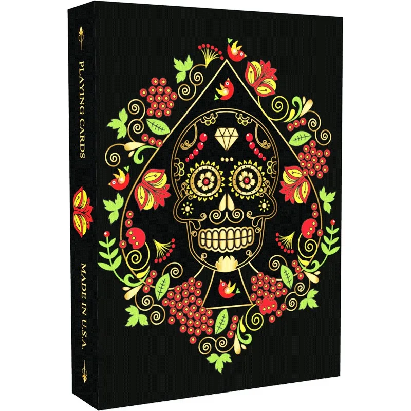 

1 колода Calaveras de Azucar черные игральные карты покер размер колода USPCC пользовательские ограниченные новые Волшебные порты