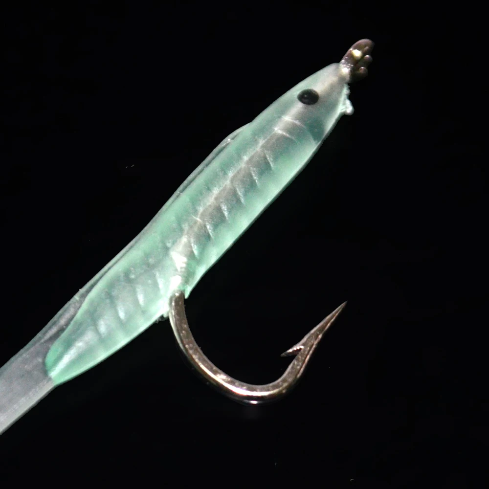 MNFT 120Pcs Fishing Lure Fish Eel Lures Luminous 6.8cm 1g Or 5.6cm 0.5g Bass Soft Bait With Hook Small Artificial Baits | Спорт и