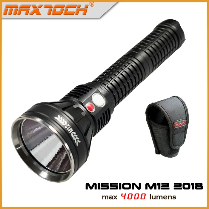 Розовый MAXTOCH Mission M12 XHP70.2, обновленный светодиодный фонарик 4000лм, потрясающий, с высокой выходной мощностью и 26650 длительным временем работы, супермощный фонарик - Цвет: Розовый