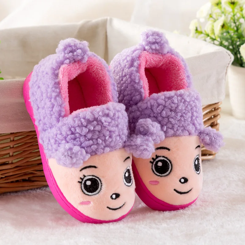 

Children Slippers Boys Girls House Cotton Sheep Shoes Kids Slippers Indoor Baby Fur Warm Slippers Children Shoes