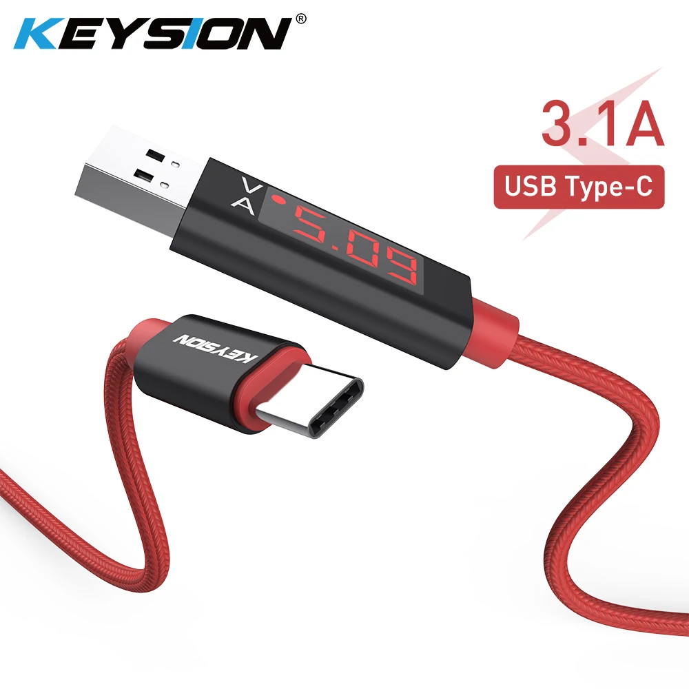Кабель KEYSION USB Type C для Xiaomi Redmi Note 8 K20 кабель Samsung S9 A50 провод быстрой зарядки