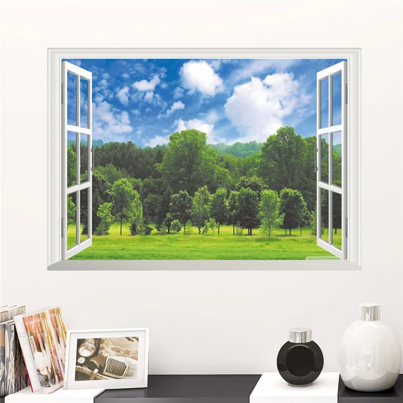 3D стикер на стену для гостиной спальни ТВ дивана домашнего декора|window wall sticker|3d