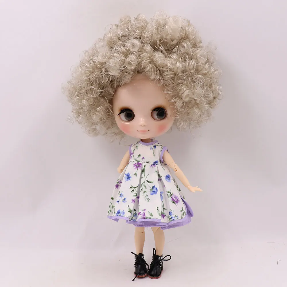 Кукла Middle blyth Желтое Пальто с цветком платье с фиолетовой сумкой и чулок со шпилькой милый Наряд