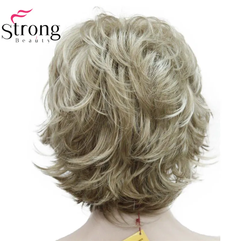 StrongBeauty светлые короткие флип-ап, мягкий и полный синтетический парик выбор цвета - Цвет: 15H613
