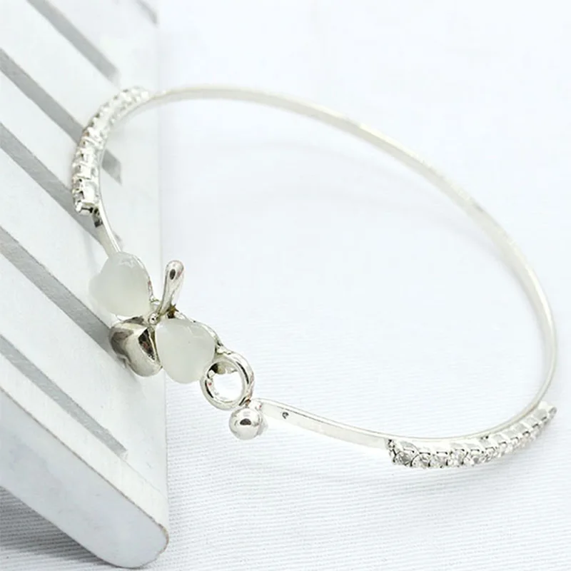 Женский Открытый Браслет-манжета с кристаллами и фианитами | Украшения
