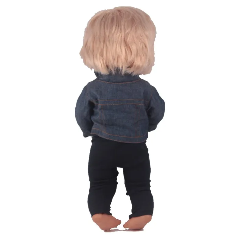 Одежда для кукол размер 41 см джинсовая куртка Nenuco Doll y su Hermanita черные штаны