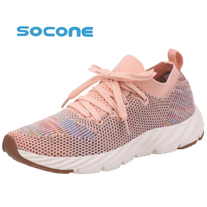 SOCONE Women Running Shoes Sneakers Mesh Outdoor Sport for Woman Zapatillas Mujer Deportiva Light Cushioned Walking | Спорт и