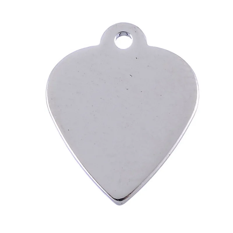В форме сердца собачьи бирки ожерелье из нержавеющей стали DIY пустые