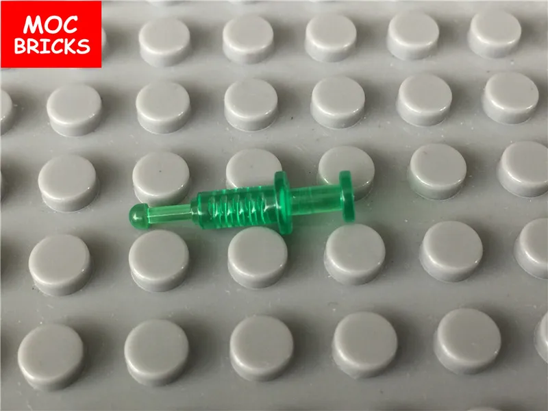 10 шт./лот кубики Moc рисунок DIY посуда прозрачный зеленый шприц игрушки подходят с 87989 Обучающие строительные блоки детские подарки - Цвет: Syringe