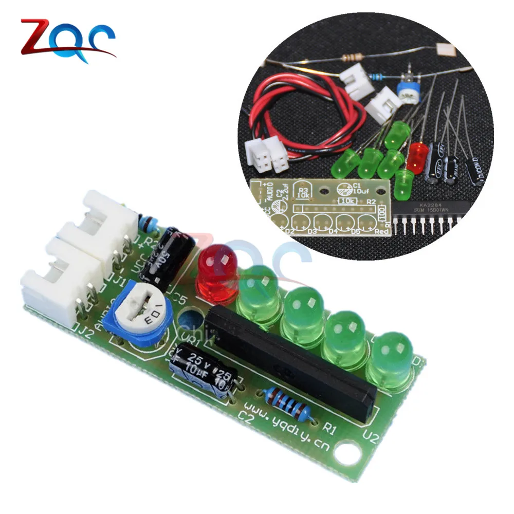 

Electronic DIY Kit KA2284 DIY KIT Audio Level Indicator Suite Trousse Parts 5mm RED Green LED Level Indicating 3.5-12V