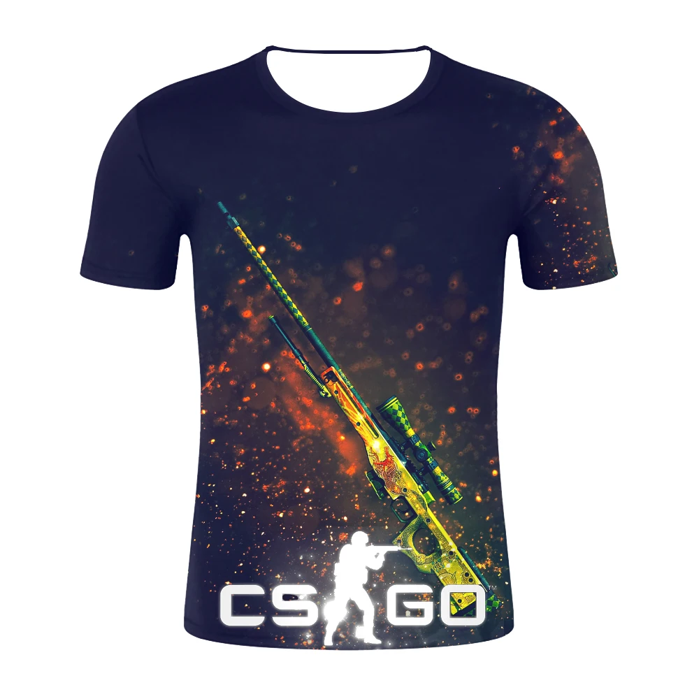Весна CSGO 3D мужская футболка высокого качества брендовая одежда забавная