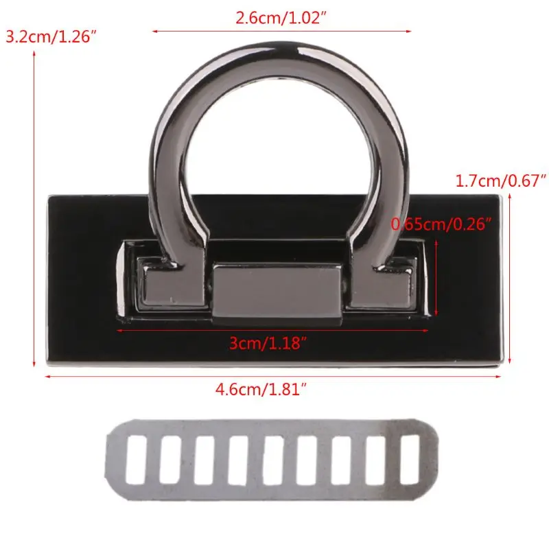 

3Colors Metal Clasp Turn Twist Lock for DIY Craft Shoulder Bag Purse Handbag Hardware Bag Accessories High Quality 100%