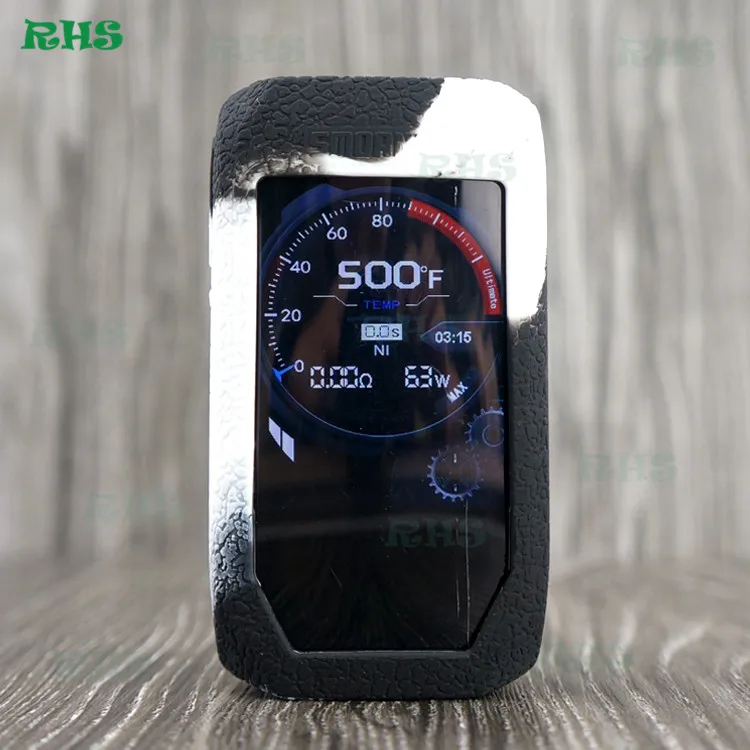 black white Самый популярный силиконовый чехол для Smoant Naboo 225W 12 классных цветов на ваш выбор - Цвет: black white