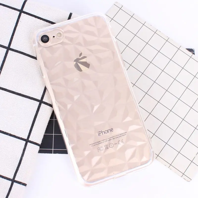 Для iphone чехол 5S Блестящий Роскошный бренд 3D прозрачные красные силиконовые для
